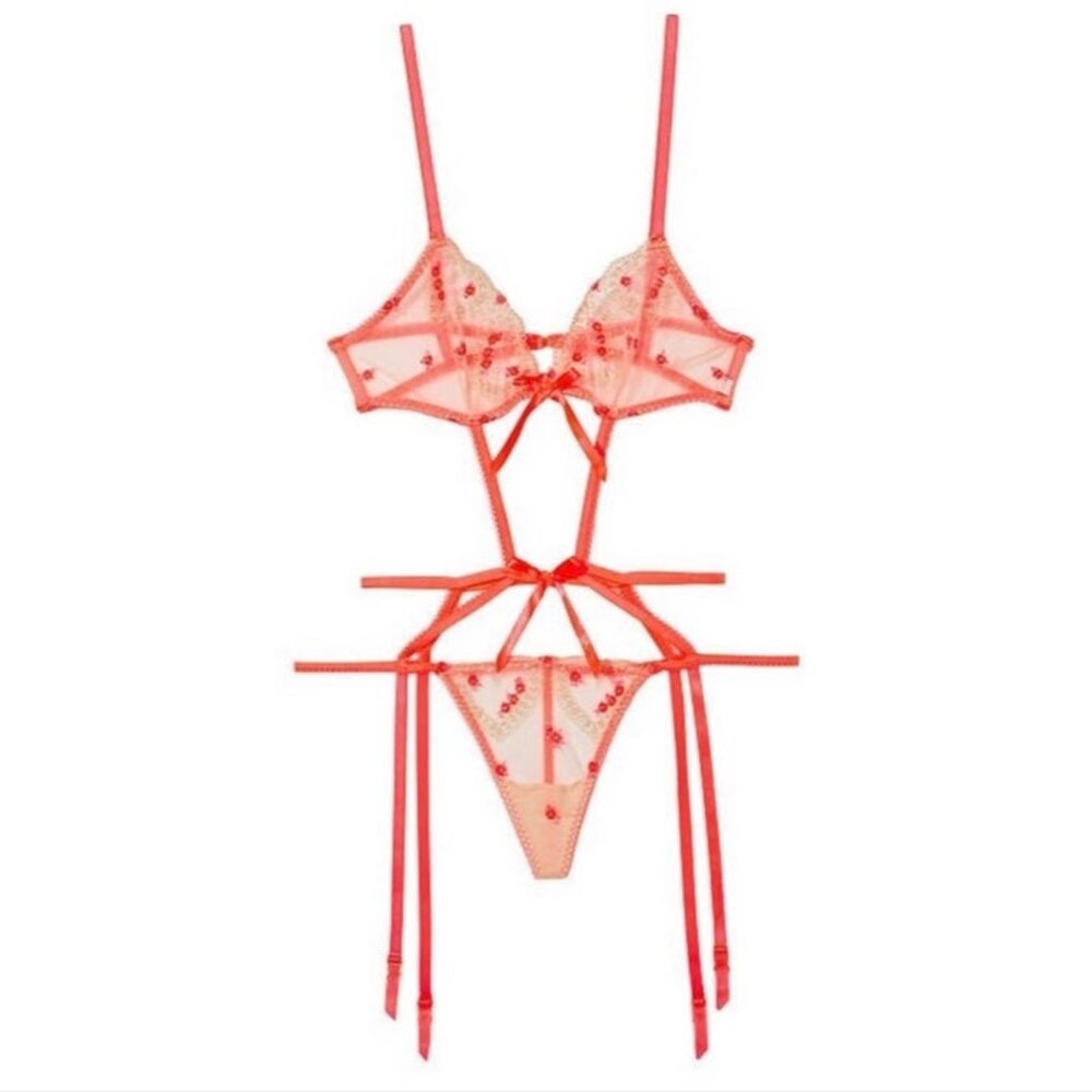 Victoria's Secret VERY SEXY Sweetheart Strappy Teddy Lingerie M NWT